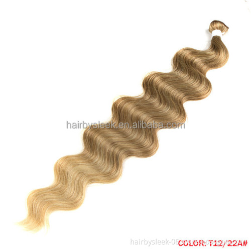 REBECCA 18~36 inches 100g Body Wave Ombre Brown 613 Blonde Synthetic Hair Extensions Ponytail Hair Bundles Synthetic Hair Weave